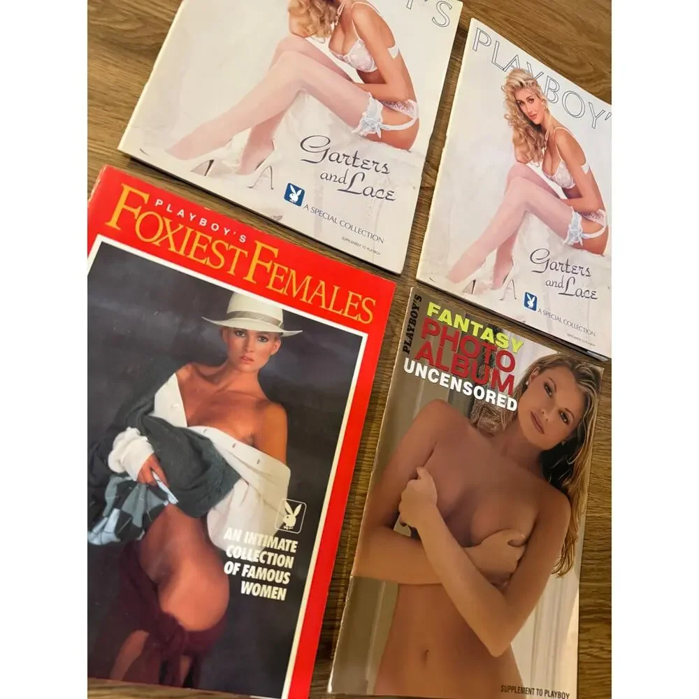 🐰 Vintage Playboy Special Editions 4 Magazine Lot Garters & Lace Foxiest Female